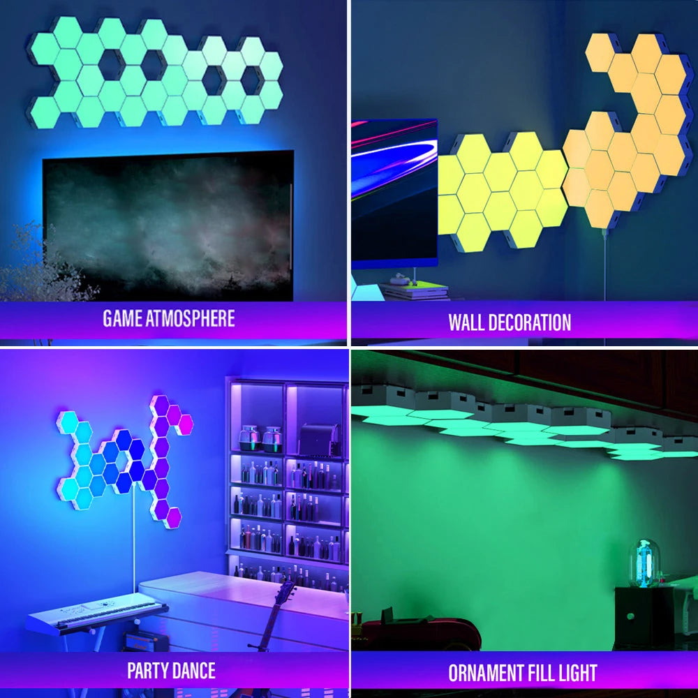 RGB WIFI LED Hexagon Light Indoor Wall Light