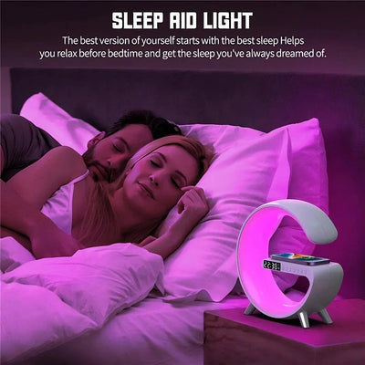 LIGHTERON™ 4-in-1 Alarm Clock, Mood Light, Speaker & Wireless Charger