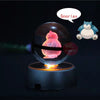 Collectors Edition Pokemon Crystal Ball 3D Figures Pokémon Engraving Model with LED Light