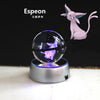 Collectors Edition Pokemon Crystal Ball 3D Figures Pokémon Engraving Model with LED Light