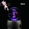 Collectors Edition Pokemon Crystal Ball 3D Figures Pokémon Engraving Model with LED Light