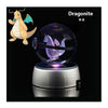 Collectors Edition Pokemon Crystal Ball 3D Figures Pokémon Engraving Model with LED Light