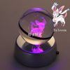 Collectors Edition Pokemon Crystal Ball 3D Figures Pokémon Engraving Model with LED Light