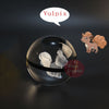 Collectors Edition Pokemon Crystal Ball 3D Figures Pokémon Engraving Model with LED Light