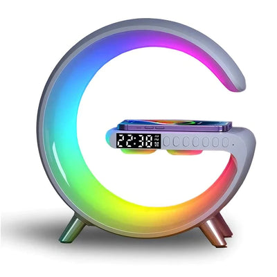 LIGHTERON™ 4-in-1 Alarm Clock, Mood Light, Speaker & Wireless Charger