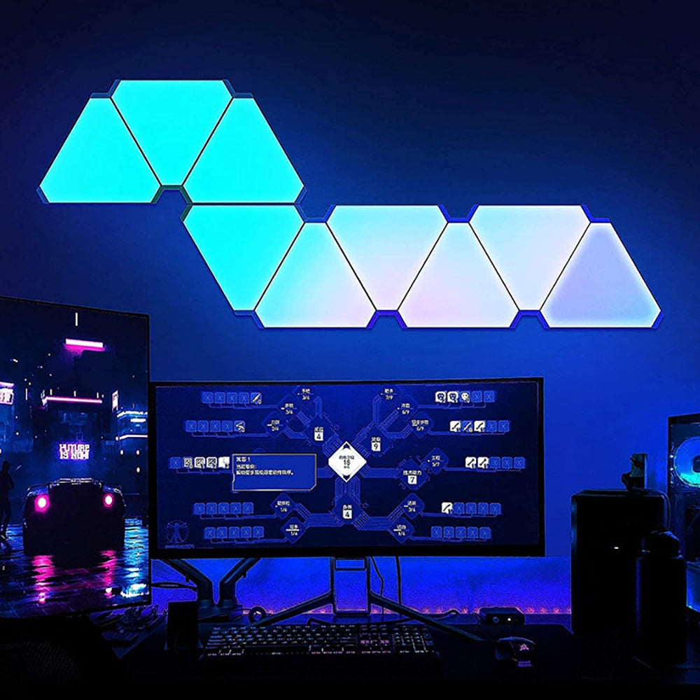 RGB WIFI APP Bluetooth LED Triangle Indoor Atmosphere Wall Lamps