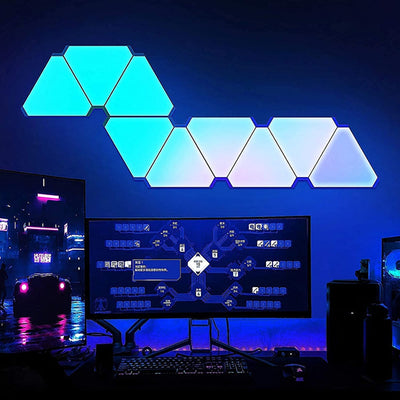 RGB WIFI APP Bluetooth LED Triangle Indoor Atmosphere Wall Lamps