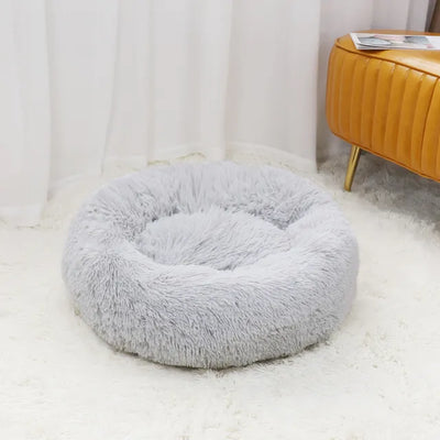 Cozy Haven Plush Cat Donut Bed