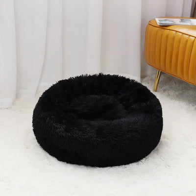 Cozy Haven Plush Cat Donut Bed