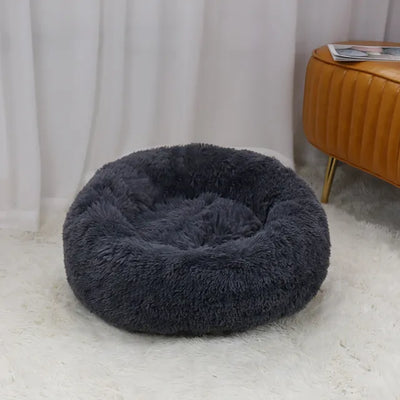 Cozy Haven Plush Cat Donut Bed