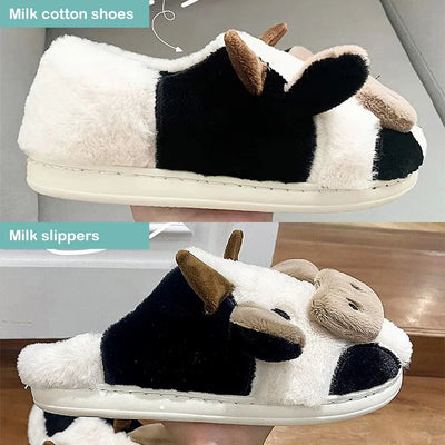 Cozy Moo-Cow Winter Slippers