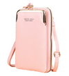 Chic Pink Petite Leather Shoulder Bag